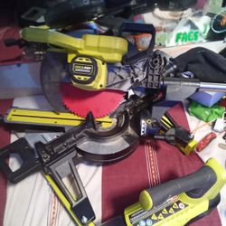Little Used Ryobi Table Saw M Cordless Leaf Blower 