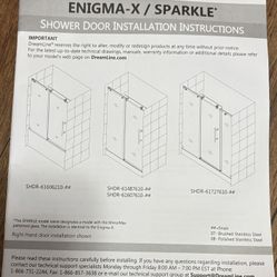 DreamLine Enigma-X / Sparkle Shower Door