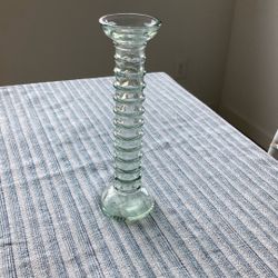 Beautiful Green Glass Candle Holder
