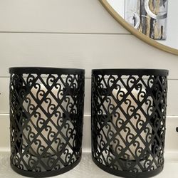 Wrought Iron Candle Holders  