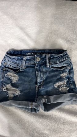 American Eagle blue denim shorts Size 00