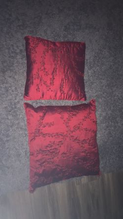 Red Beaded Reindeer Pillows