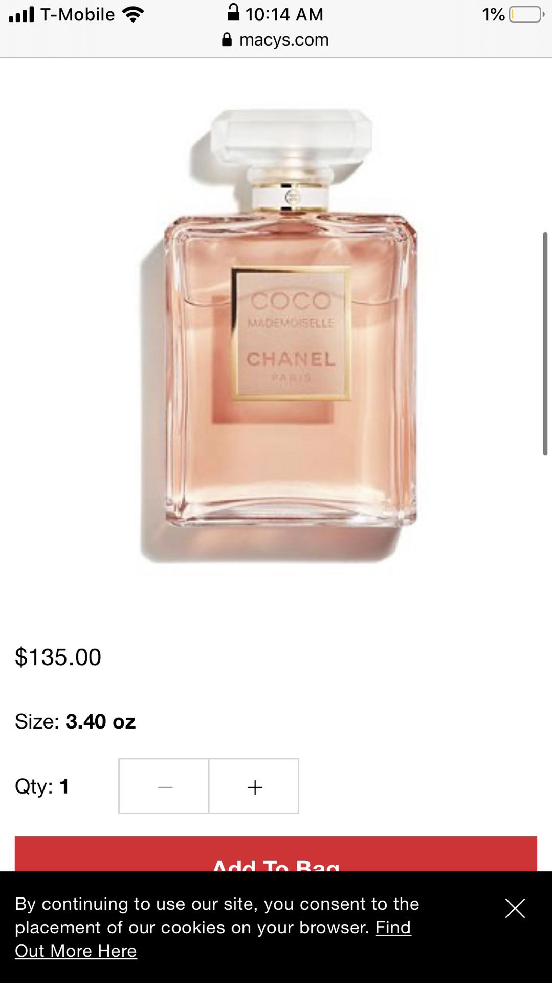 Coco Chanel madenmoiselle perfume like new