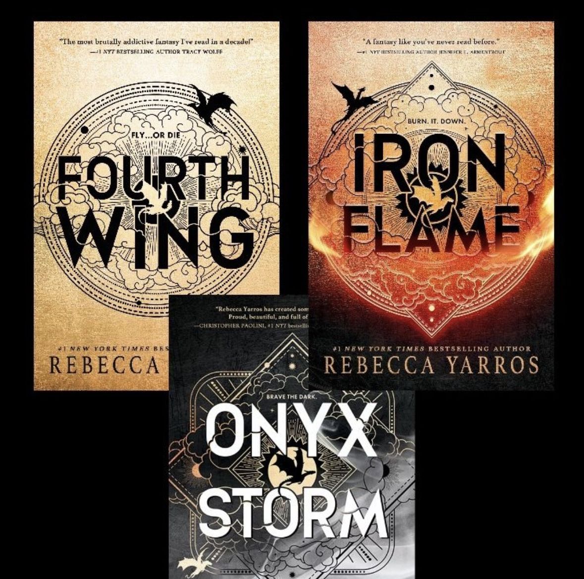 All Three Books In The Empyrean Series By Rebecca Yarros, Hardcover