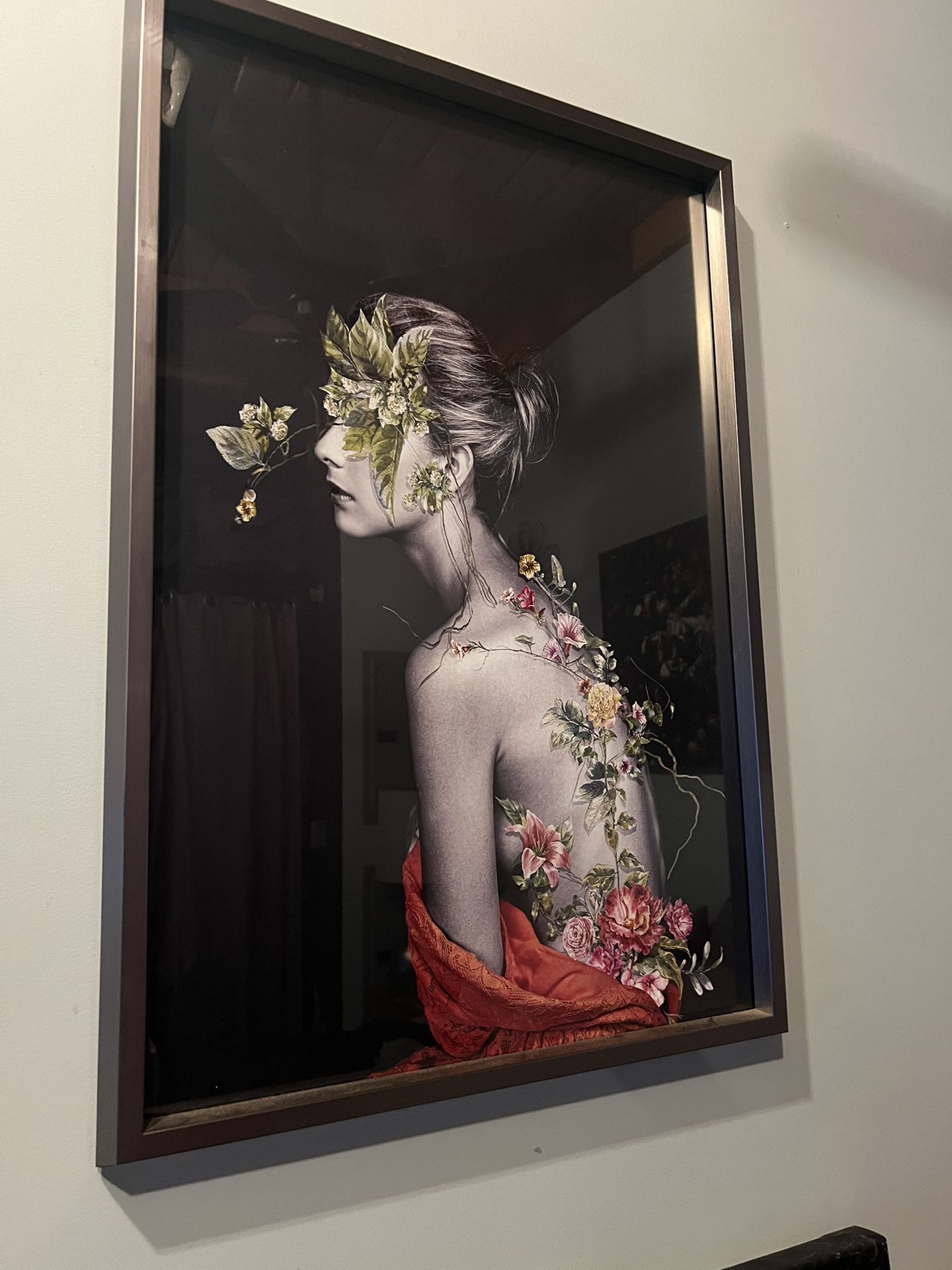 Framed Artwork - Floral Woman