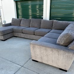 FREE DELIVERY | Large Grey 3 Piece Sectional Sofa