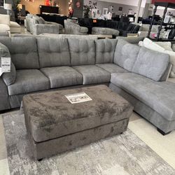 [OM] 🟪 Only $45 initial then take it home 🏡 Brand New Marleton 2 Piece Sectional L Shape Couch With Chaise 