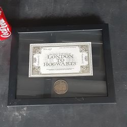 Harry Potter London To Hogwarts Ticket And Coin Framed Memorabilia 