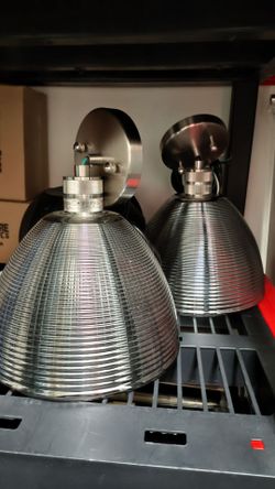 A pair of pendant lights