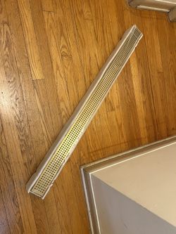 Linear Shower Drain, 42 Inch Gold Shower Drain with Removable Square Hole Cover Grate, Bathroom Modern 304 Stainless Steel Brushed Gold Shower Floor D