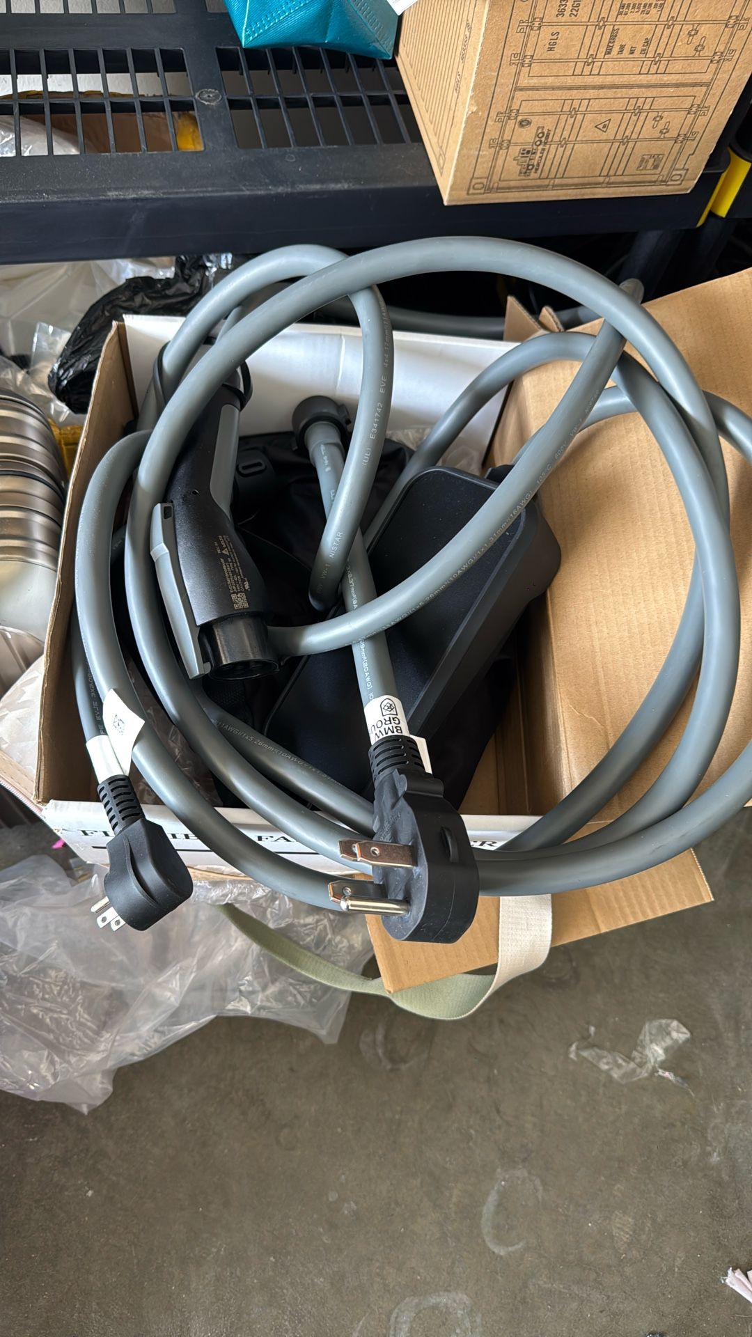 BMW iX XM iX1 iX2 iX3 i4 i5 i7 EV charger flexible charging cable kit 120v 240v