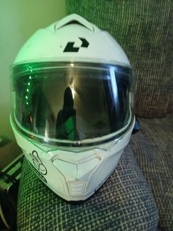 White Full-Face Motorcycle Helmet