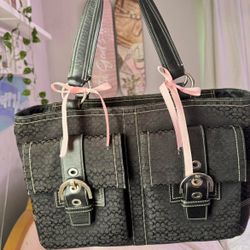 Coach double pocket soho tote bag