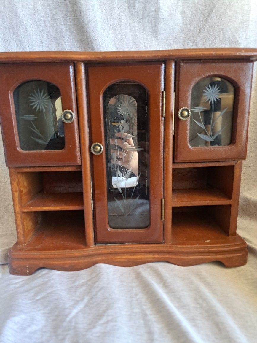 Old Wooden Jewelry Box