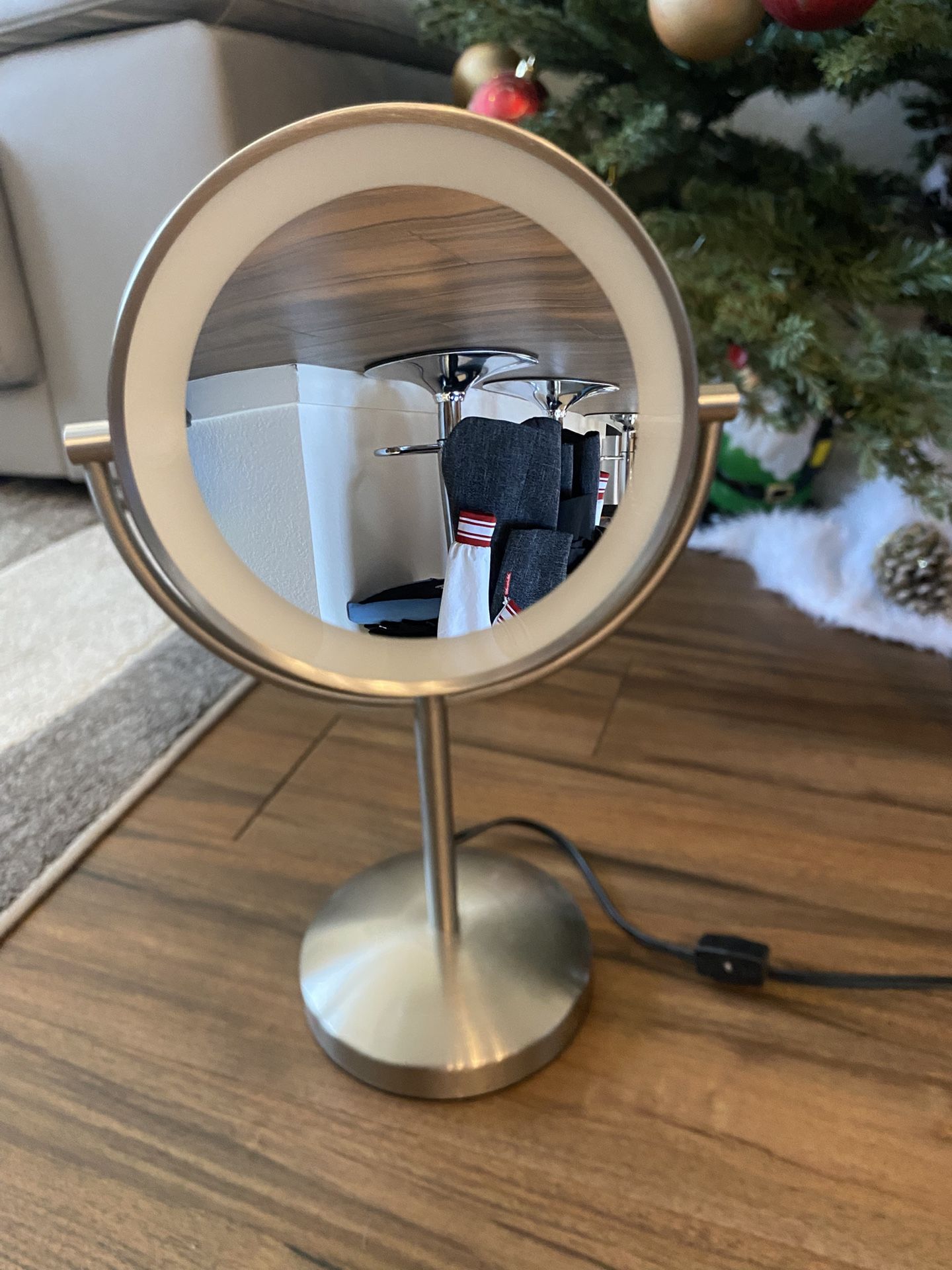 Lighted Makeup Mirror, 3000 mAh Rechargeable Double Sided Magnifying Vanity Mirror