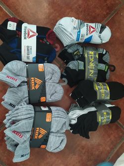 New packs of socks for boys and men $7-8 each