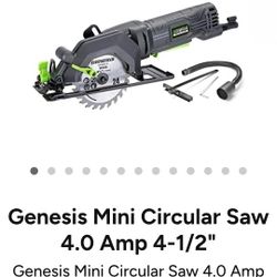 Genesis Mini Circular Saw 4.0 Amp 4-1/2"