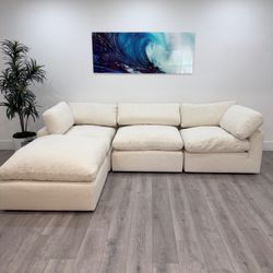 Sectional Cloud Couch Cream Fabric Modular Sofá FREE DELIVERY