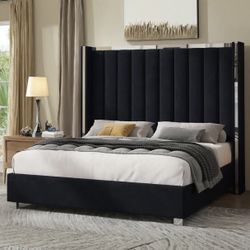 Brand New Black King Bed ( Mattress Sold Separate)