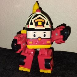 Robocar Poli Roy Fire Truck Transforming Robot Vehicle Action Figure $10.00
