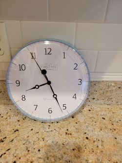 FirsTime & Co. Wall Clock with Whisper Technology 10" Circumference