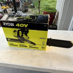 Ryobi 40V 10 in. Battery Powered Chainsaw with 2.0 Ah Battery and Charger