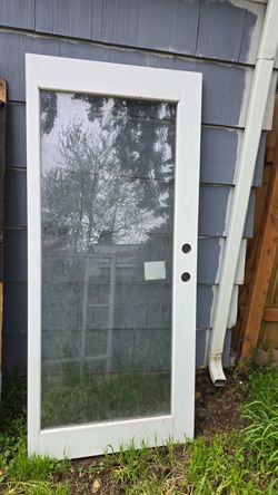 Hardwood glass door