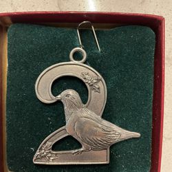Seagull Pewter Ornament 2 Turtle Doves
