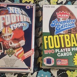 1990 & 1991 Football - UPPER DECK - FLEER 2 Boxes 36 Packs Each