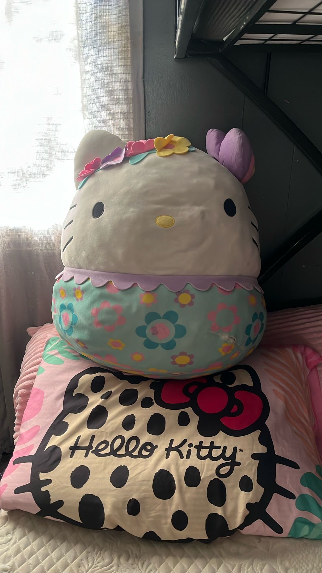 Floral Hello Kitty Cat Squishmellow 20” LARGE