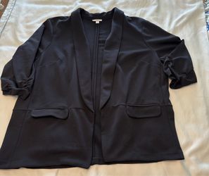 Bar III Black Open-Front Blazer