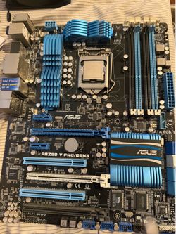 Asus motherboard PBZ68-pro gen3 , I5 3.2 ghz 8 gb gskill ram , corsair water cooler and radiator,