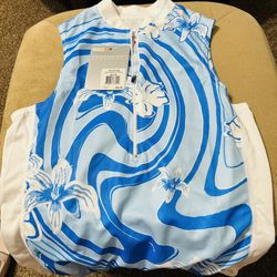 Cannondale jersey top women's Petite S/L cycling Blue half zip pull over Knit women