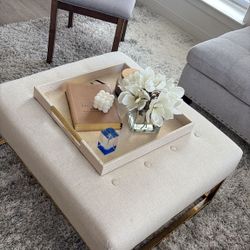 Cream & Gold Coffee Table