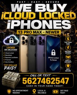 iCloud locked buyer iPhones 13 pro max 14 pro max 17 pro max 2020 MacBook Pro - newer