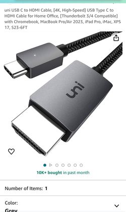 Uni USB-C Display Port Cable