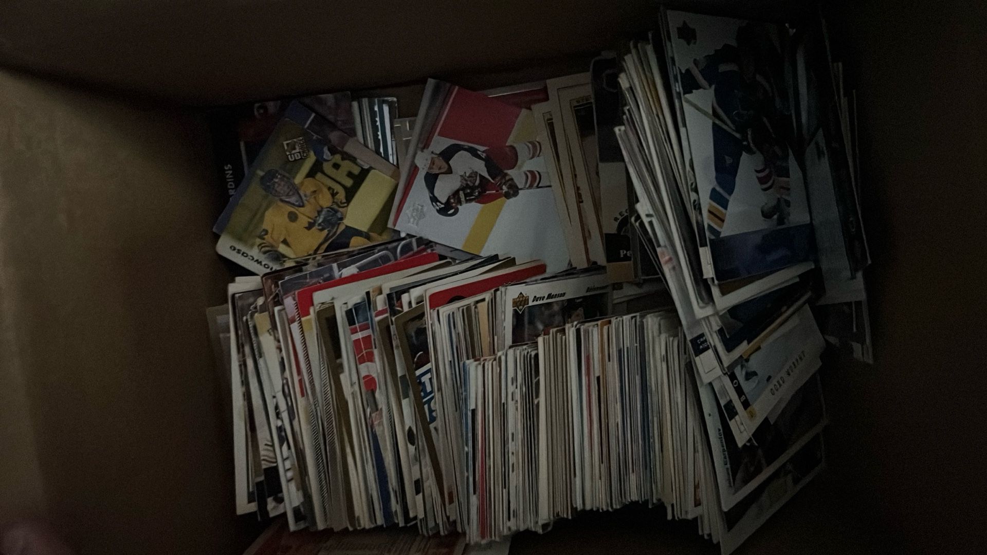 Box of Old Hockey Cards 