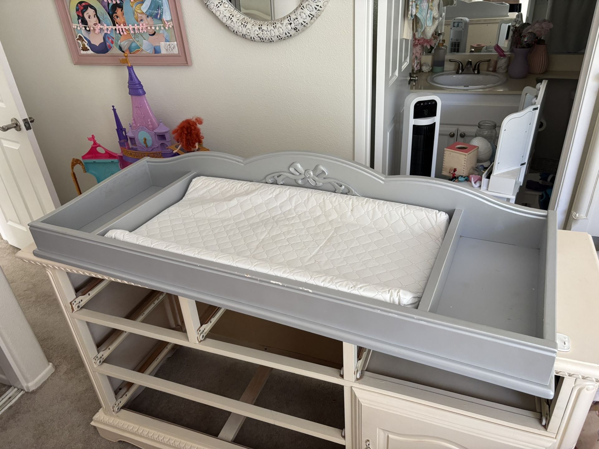 Evolur Aurora Akoya Grey Pearl Changing Tray / Topper + changing pad