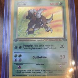 Pokemon 1st Edition Pinsir Holo Jungle Set 9/64 LP/NM