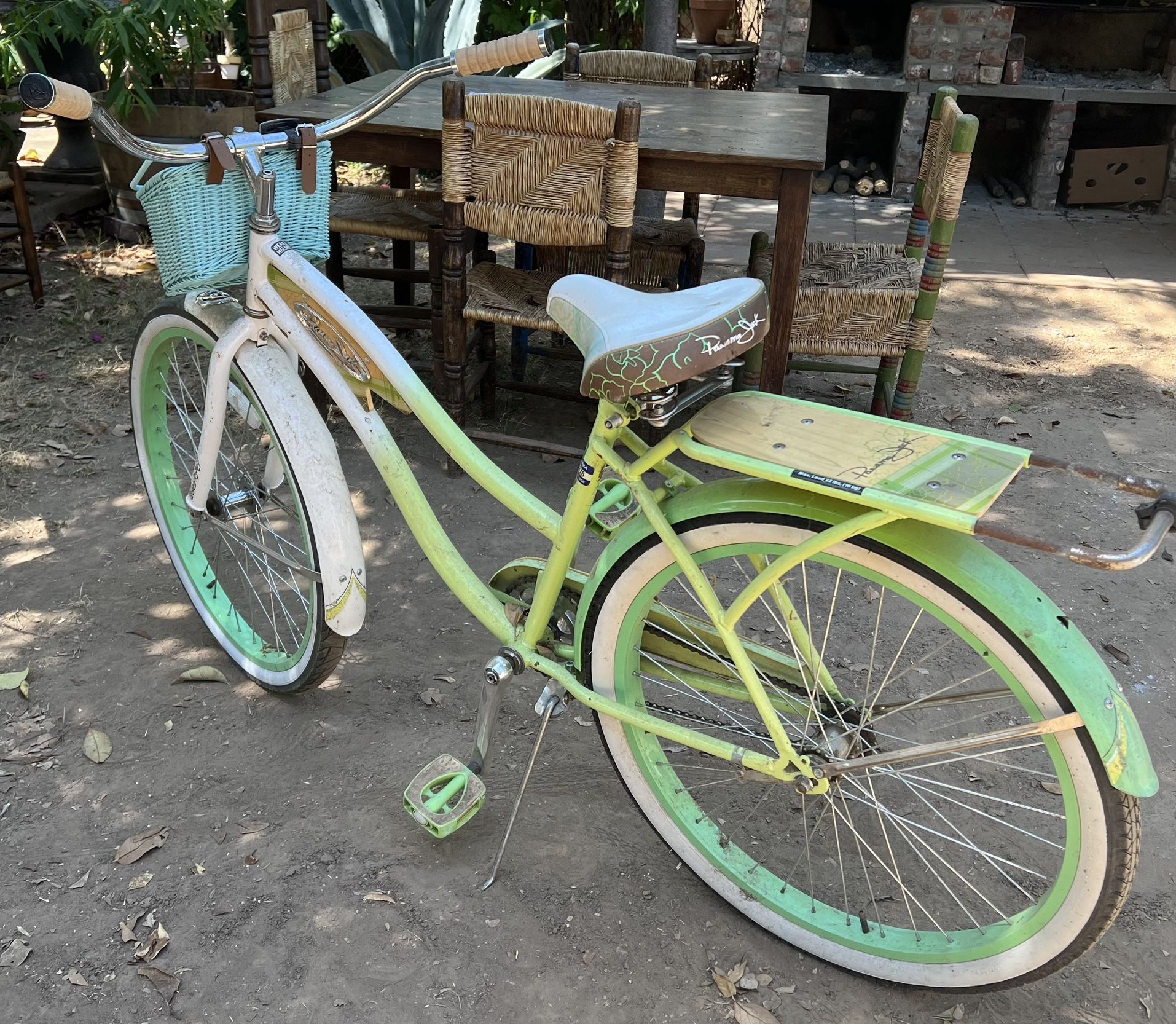 Ladies Green Huffy Bike