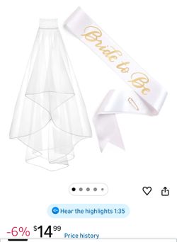 Fetti Bachelorette Party Sash + Veil - Bride To Be | Bachelorette Party Decorations Kit 