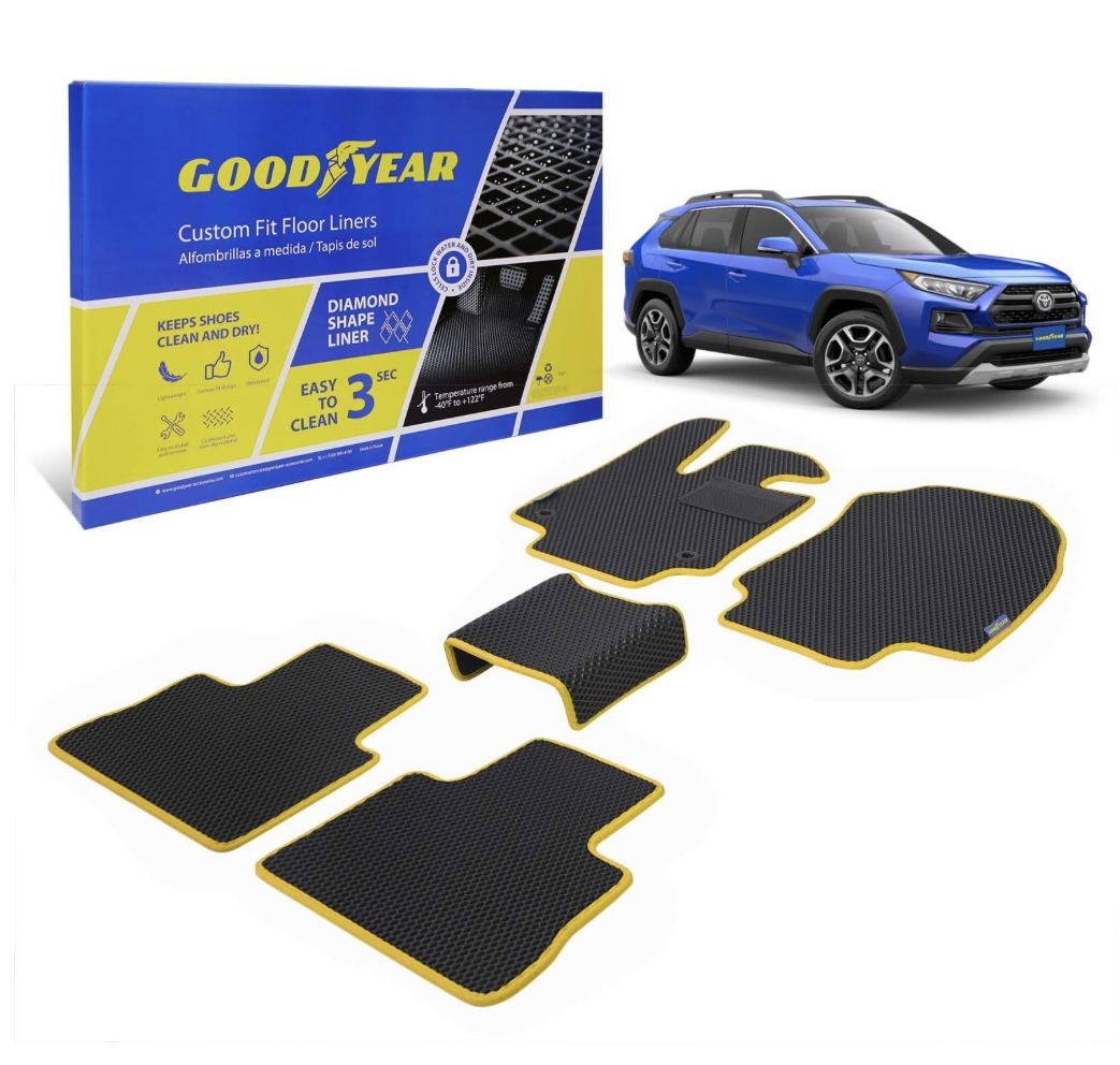 Goodyear 6 pieces car floor liners / mats