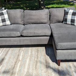 Grey L-Shaped Sectional Couch, DELIVERY AVAILABLE!!