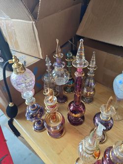 Egyptian hand blown perfume bottles