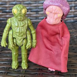 Vintage 1978 Mattel Battlestar Galactica Imperious Leader And Ovion Figure Lot