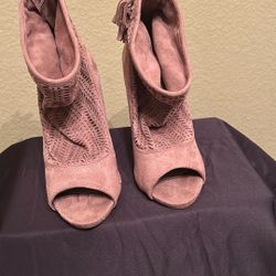 8.5 Suede-like Booties Taupe Color By Justfab 