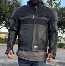 XL MotoGP Black Leather Jacket