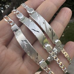 PLATA 925 Esclava Para Niños De 6 Pulgadas. 