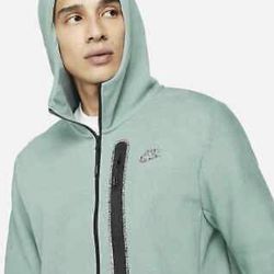 NIKE TECH FLEECE WINDURUNNER  HOODIE "BICOASTAL DD4688 361 MEN SIZE L