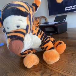 Vtg Large Disney Tigger Plush Orange/Black Tiger 19”